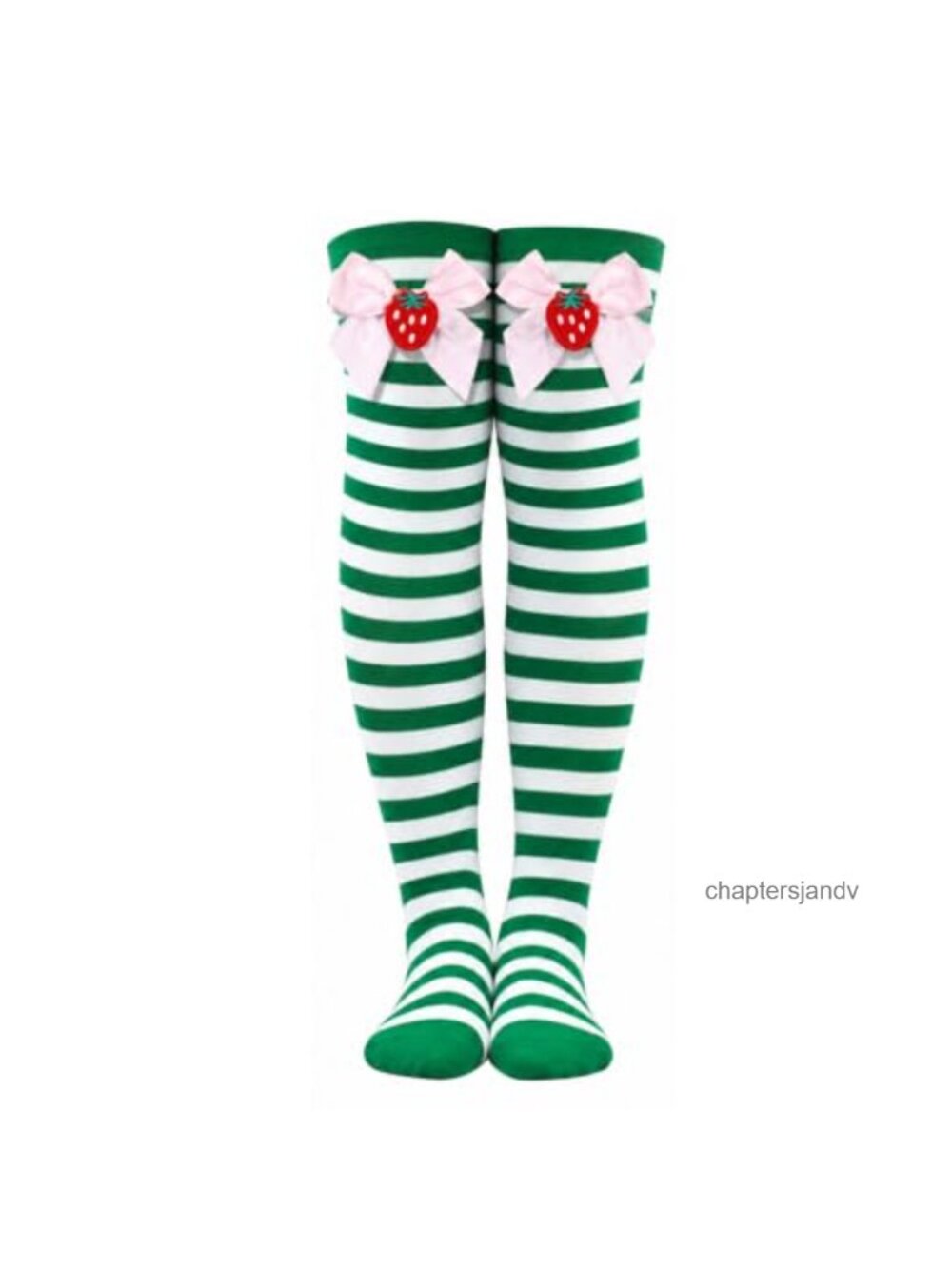 Strawberry Over the Knee High Socks Cosplay Costume Accessory
